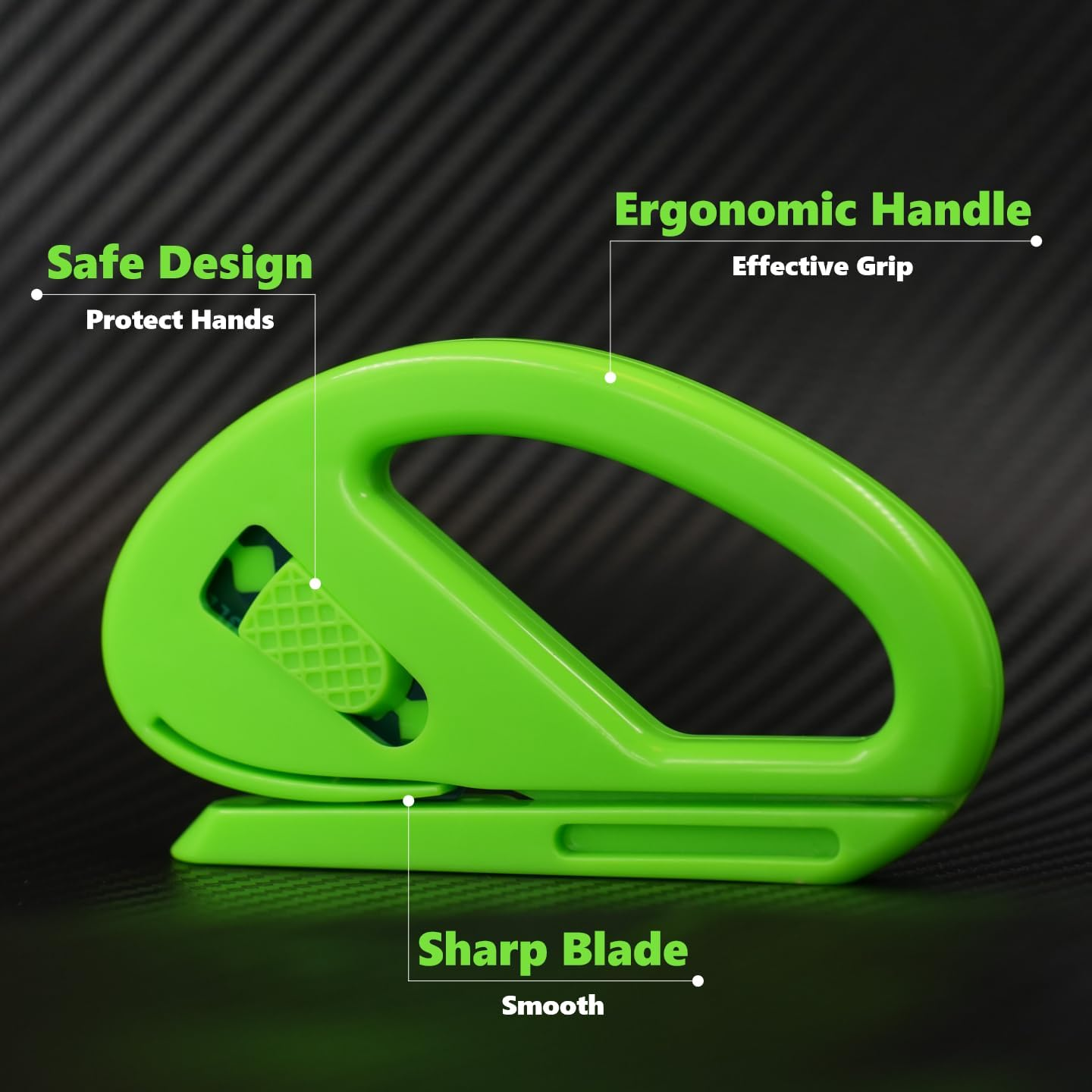 Auto Vinyl Wrap Kit, Felt Edge Squeegee Set, Micro Edge Trimming Stick, Safe Zippy Cutter, Vehicle Solar Film, Window Tint Tool, Wallpaper Sign Sticker, Car Decal DIY, Scratch Free, Fluorescent Green image number 5