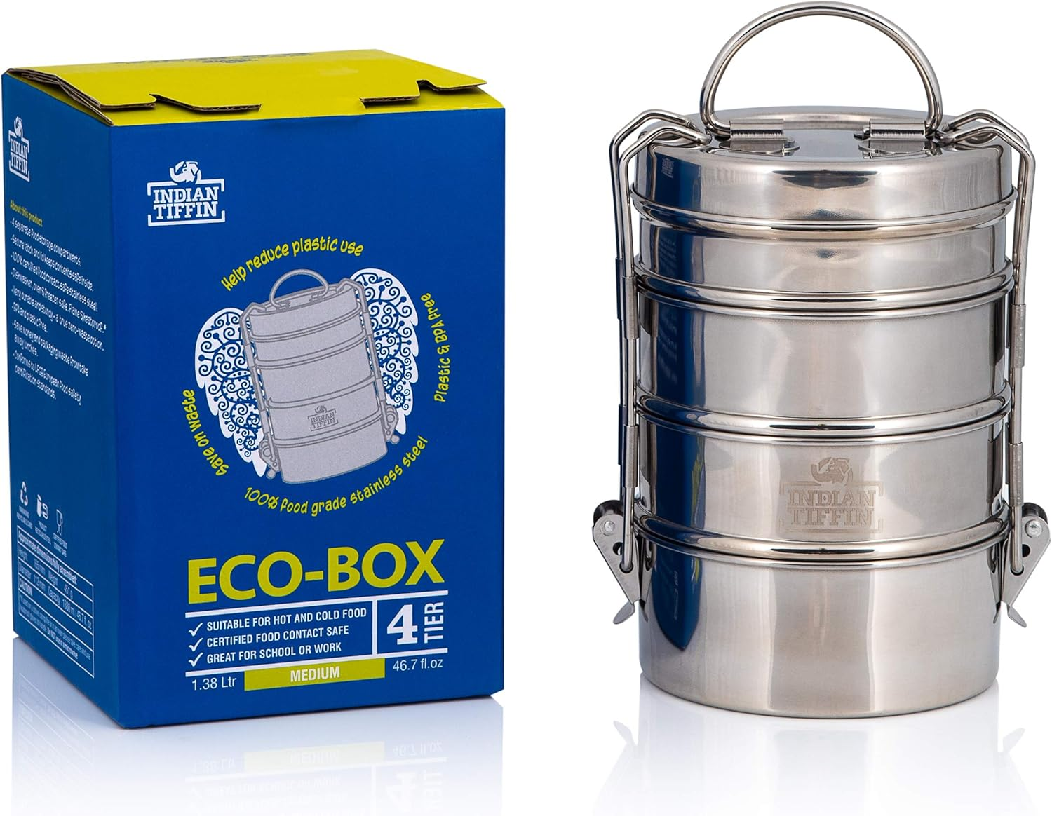 Indian-Tiffin 4 Tier Tiffin Box