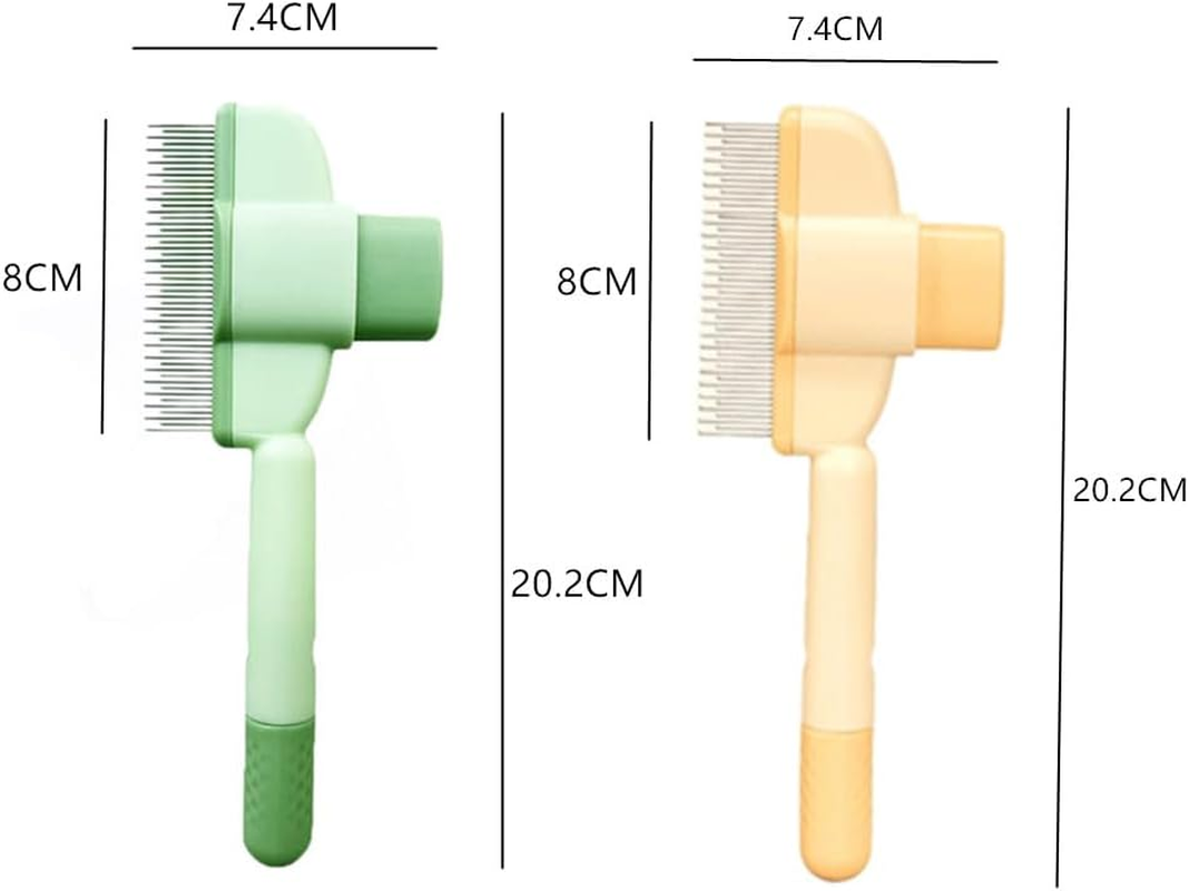2 Pcs Cat Dog Spread and Tangles Comb for Pet Hair Removal Spreading and Tangling Durable Self Cleaning with Hair Removal Button image number 3