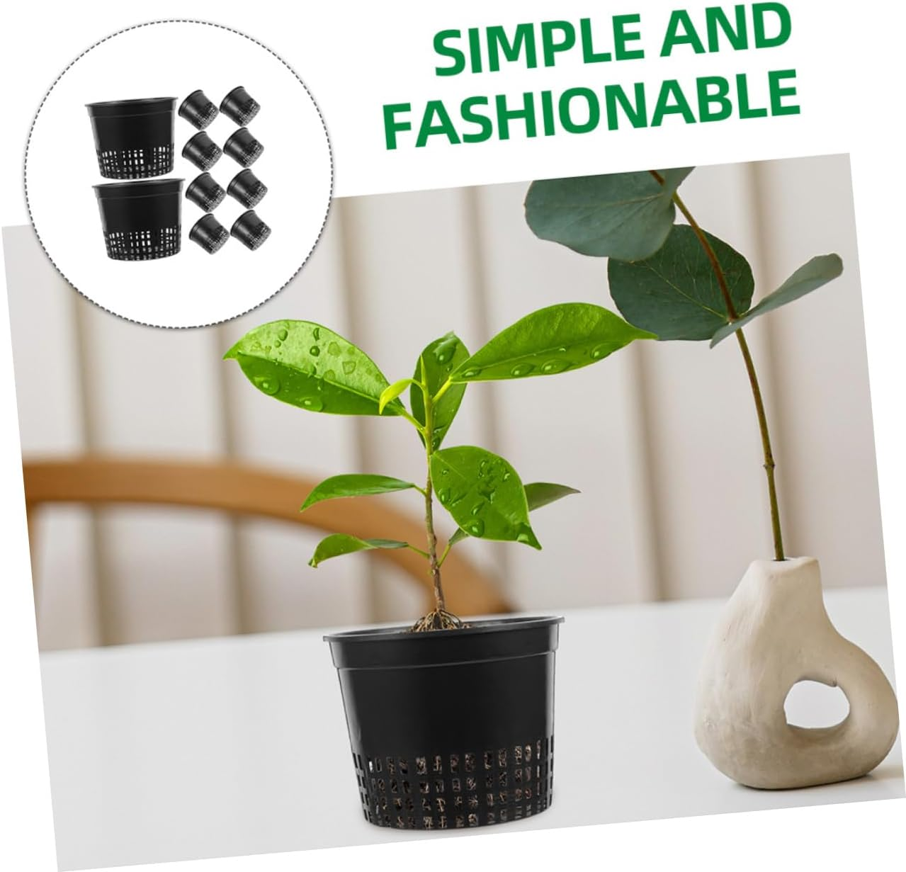 VINTORKY 12Pcs Decorative Planting Cups Garden Pots Plastic Net Pots Hydroponic Supplies Plant Baskets image number 1