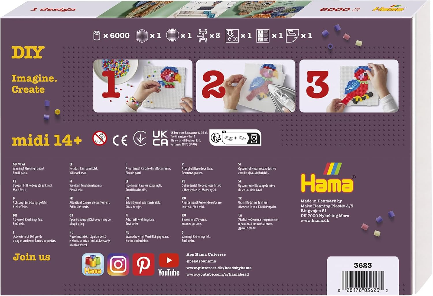 Hama Beads 3623 Ironing Beads, Multi-Colour image number 2