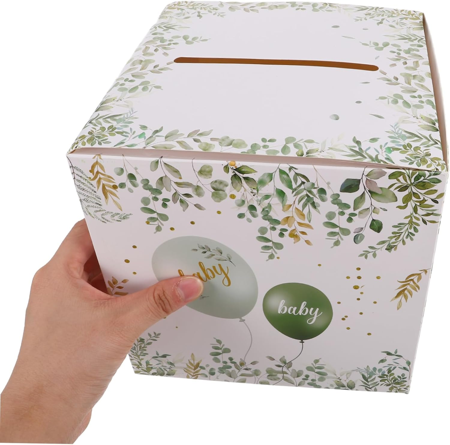Diaper Raffle Game Greenery Shower Decoration Receiving Box for Party for Shower Prizes image number 4