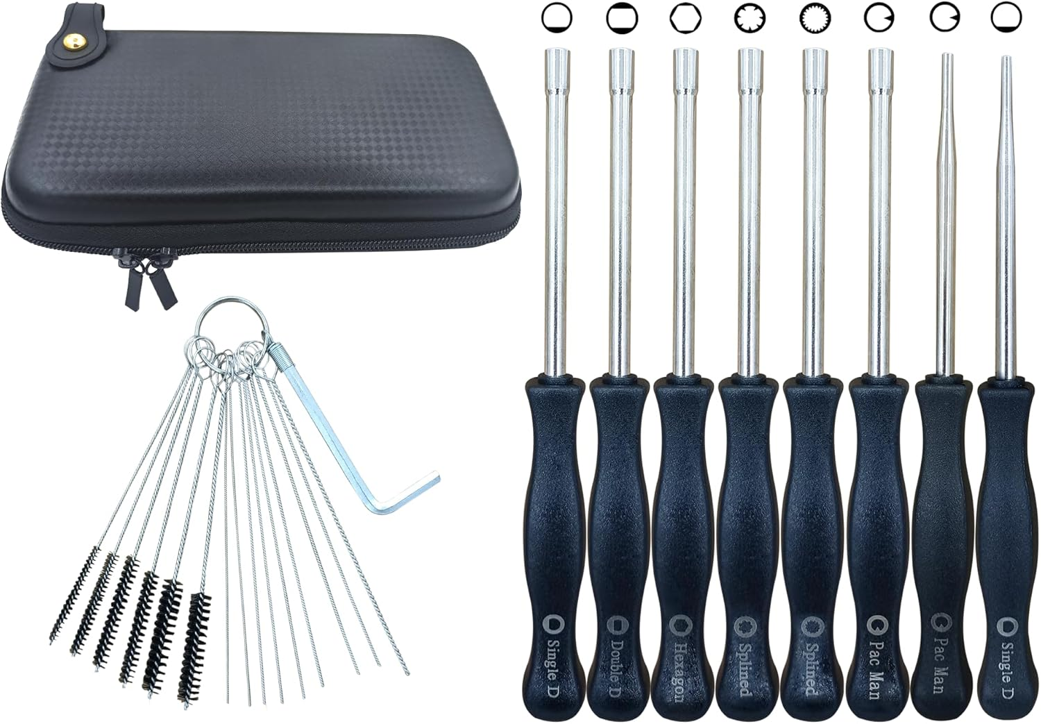 AIBICI Carburetor Adjustment Tool Screwdriver Cleaning Kit Carrying Case for Common 2 Cycle Small Engine, Fits Stihl Poulan Husqvarna MTD Trimmer Weedeater Chainsaw, Pack of 8 image number 4