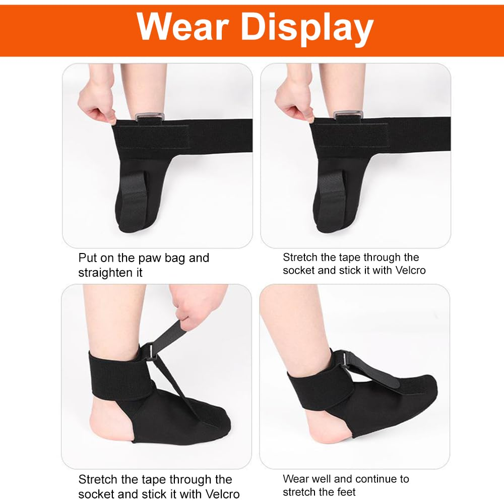 Plantar Fasciitis Night Splint Socks, Heel Pain Relief Plantar Fasciitis, Soft Stretching Boot Splint for Aching Feet & Heel Relief, Plantar Fasciitis Night Splint Sock, Right or Left Foot for Achilles Tendonitis Drop Foot (S) image number 4