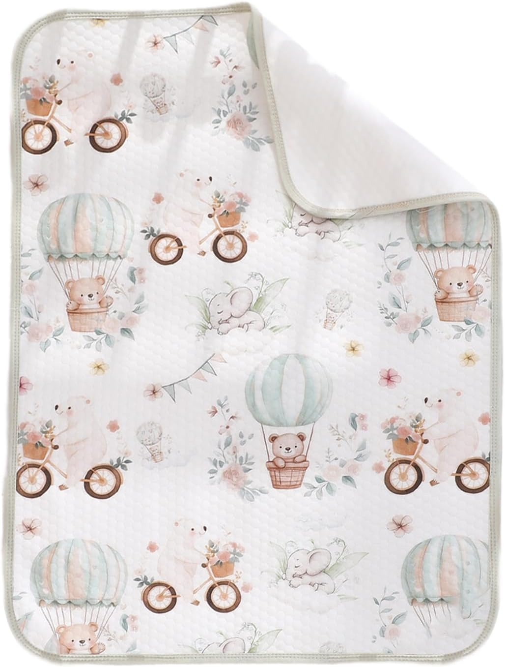 Diaper Changing Mat, Washable Toddler Bed Sheet, 27.56X19In Soft Bassinet Pee Liner, Reusable Overnight Protection, Waterproof Potty Training Pad for Nursery, Bedwetting Solution image number 1