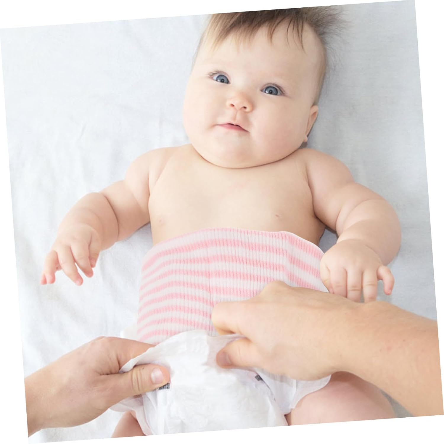 Cotton Belly Protection Bag for Newborn Boys Soft Boy Girl Navel Cord Belt Straps Essential Newborn Supplies for Daily Use - Pink image number 4