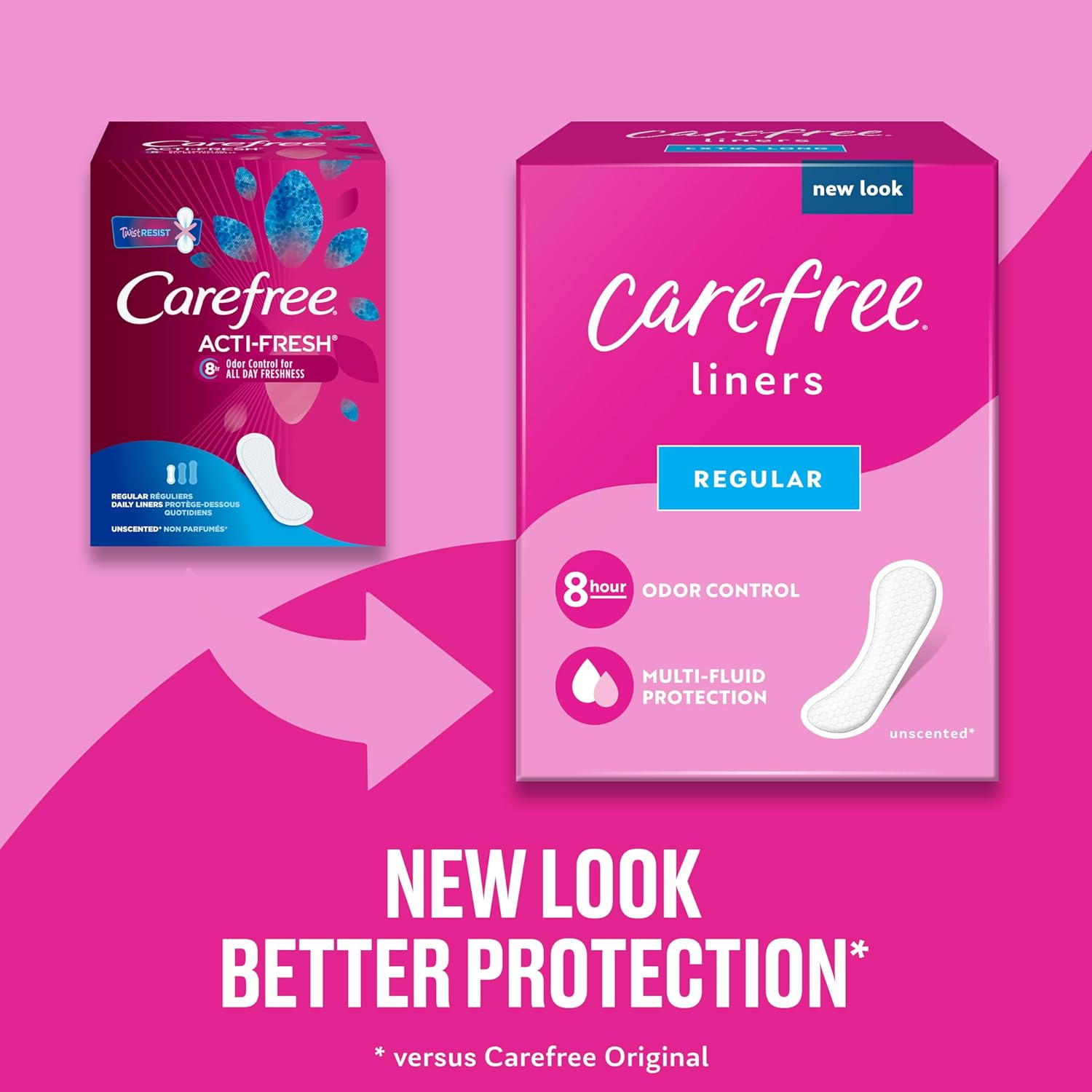 Carefree Acti-Fresh Ultra-Thin Panty Liners, Regular, Unscented - 120 Count image number 5