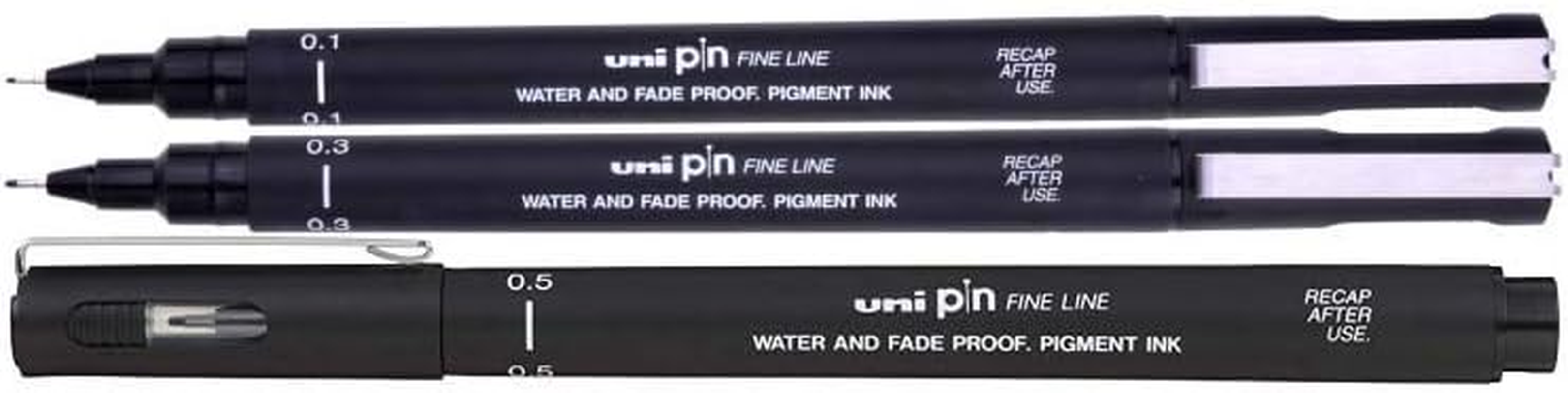 UNI-BALL PIN DRAWING PEN FINELINER ULTRA FINE LINE MARKER 0.3Mm BLACK Ink - [Pack of 3] image number 1