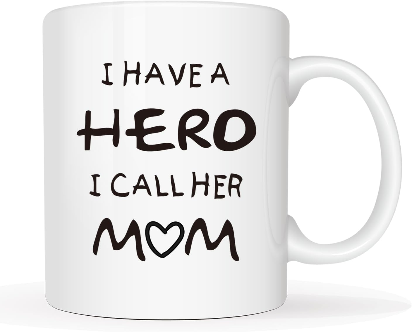 Mothers Day Christmas for Mum Coffee Mug, I Have a Hero I Call Her Mum Funny Best Mother'S Day and Birthday Gifts for Mother Porcelain Cup, White 11 Oz