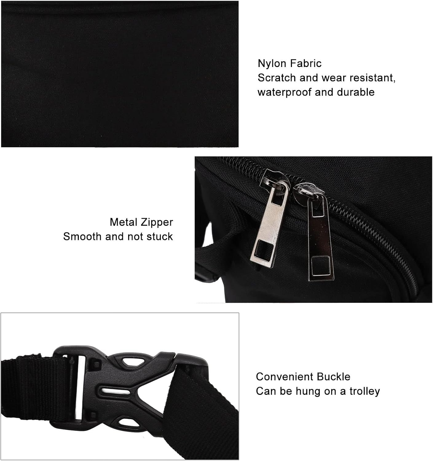 Insulated Baby Bottle Bag, Waterproof Nylon Insulated Bottle Bag, Baby Bottle Cooler Tote Bag, Thermal Bag Bottle Storage Bag, Breastfeeding Essential, Baby Bottles Milk (Black) - Black image number 6