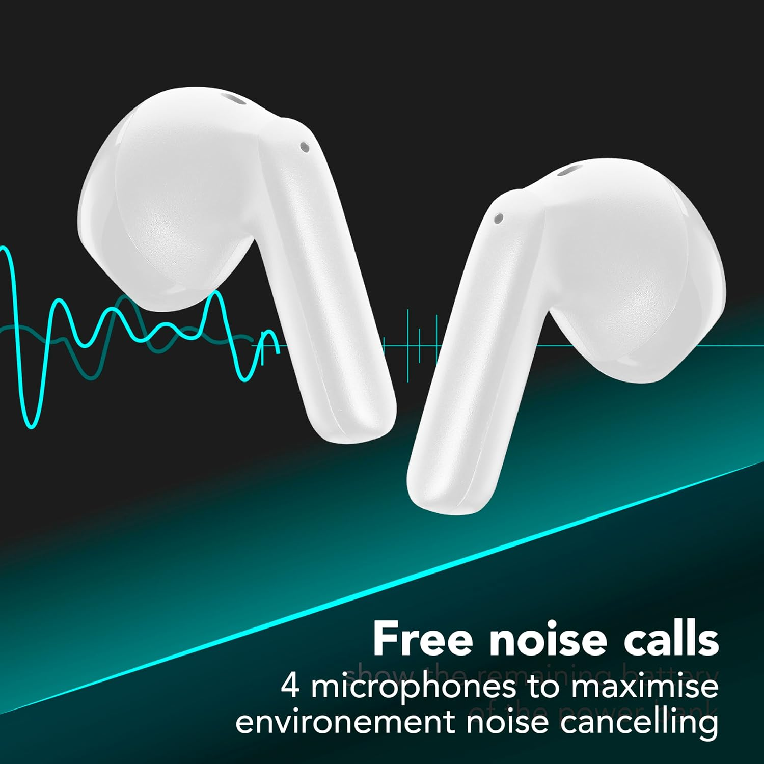 Cellularline Call Purely Bluetooth Headphones with ENC, 4 Microphones, ENC Ambient Noise Cancellation, 32 Hours Battery Life, Multipoint Connection, Easy Pick Design image number 4