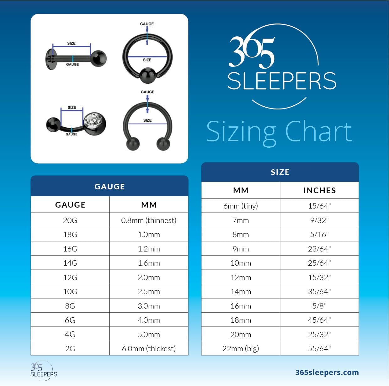 365 SLEEPERS 2 PCS 18G Titanium 6Mm 8Mm Internally Threaded Monroe Lip Ball Gem Labret Tragus Septum Nose Helix Rook Cartilage Earrings Body Piercing Jewellery image number 4