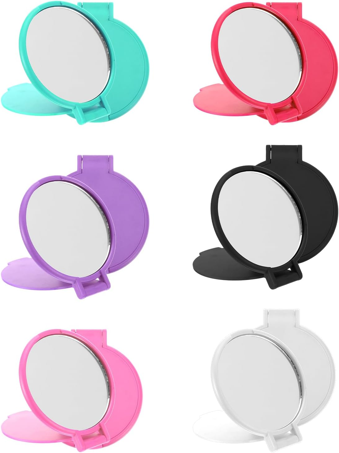 Hpmjz 12 Pcs Mini Folding Mirror Portable round Compact Mirrors 2.4 in Pocket Travel Mirror Vintage Small Makeup Mirrors for Purse Daily Use Party Favors Women Girls Gifts image number 1