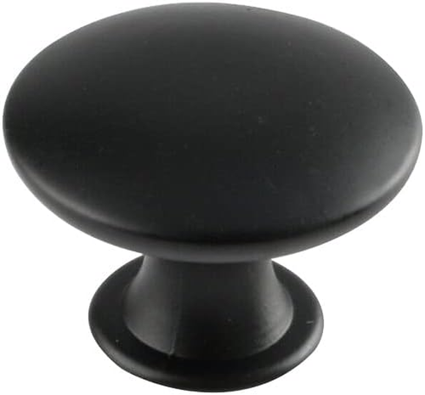 6X Cabinet Knob Bedroom Cupboard Handles Drawer Antique Single round Pull (Black)