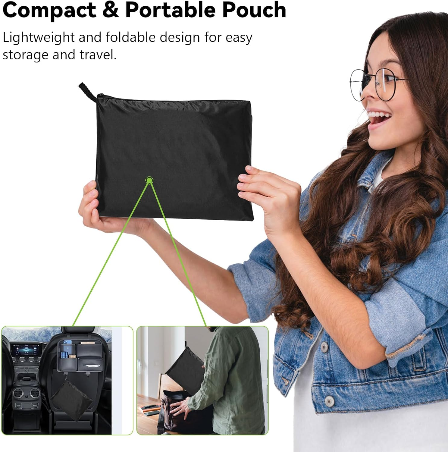 2 Pack Durable Easy Carry Baby Car Seat Travel Bag, Gate Check Airport Water Resistant Protector Bag, Fits Convertible Car Seats, Infant Carriers, Booster Seat, Air Travel Cover for Airplane, Black image number 4