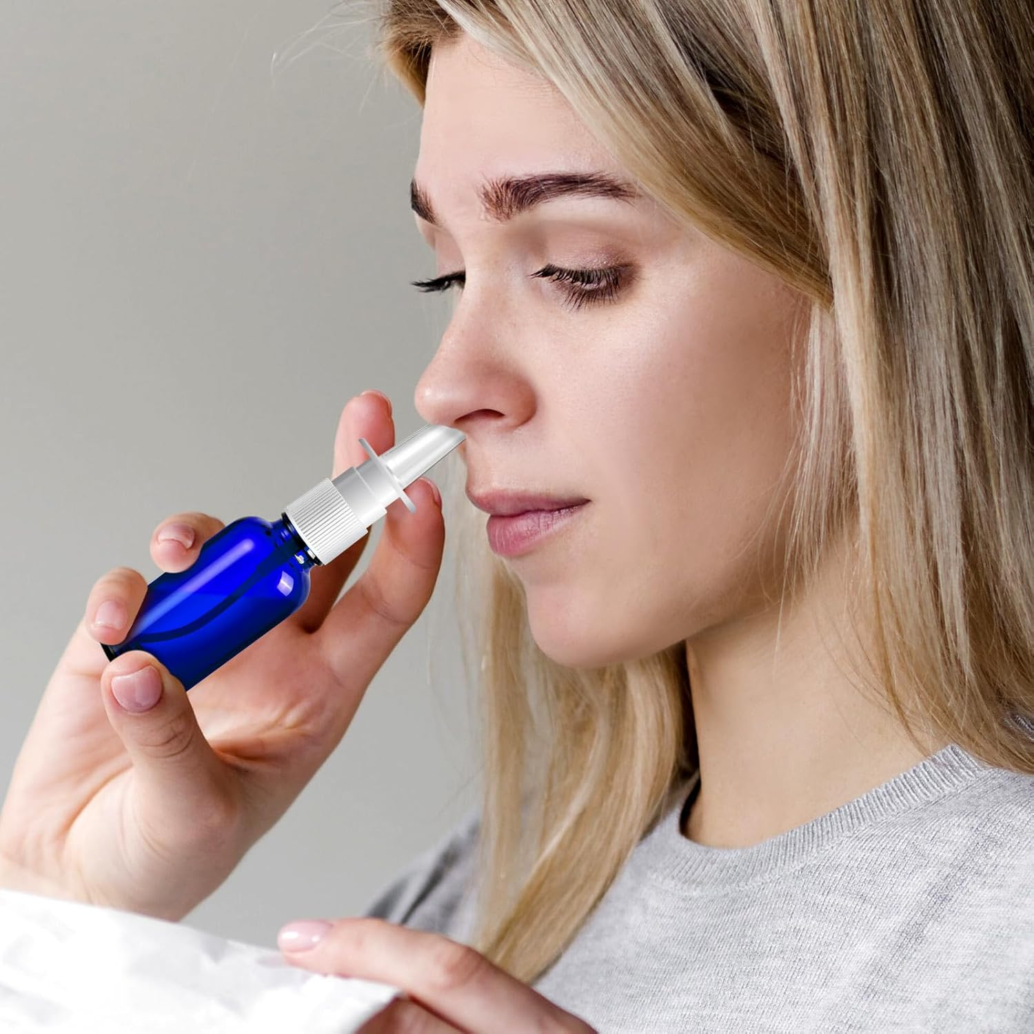 ZHWKMYP 10 Pcs Nasal Spray Bottle Empty, 30Ml/1Oz 6 Pcs Refillable Nasal Spray Bottle Fine Mist Glass with 2 Pcs Funnels and 2 Pcs Labels image number 5