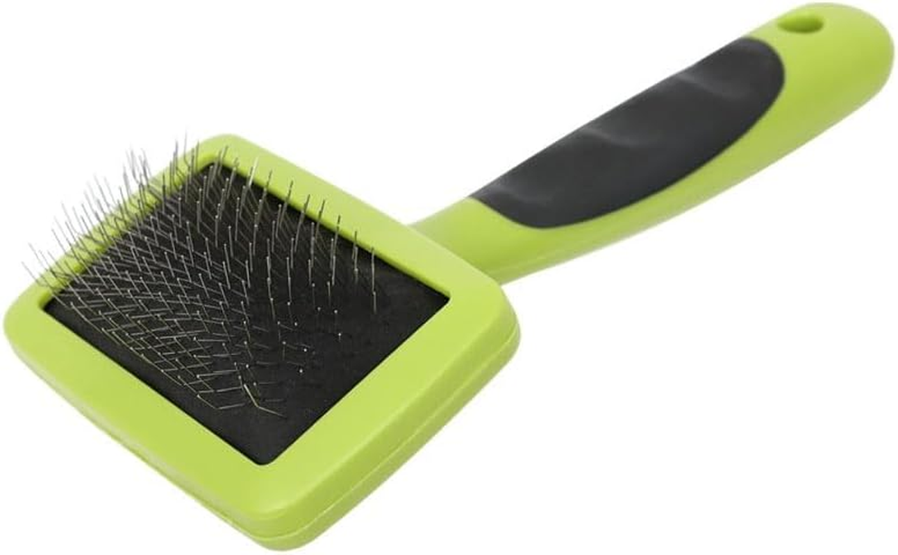 Self-Cleaning Slicker Brush for Dogs, Pet Supplies for Dogs, Dog Grooming Tools (Green, One Size) image number 2
