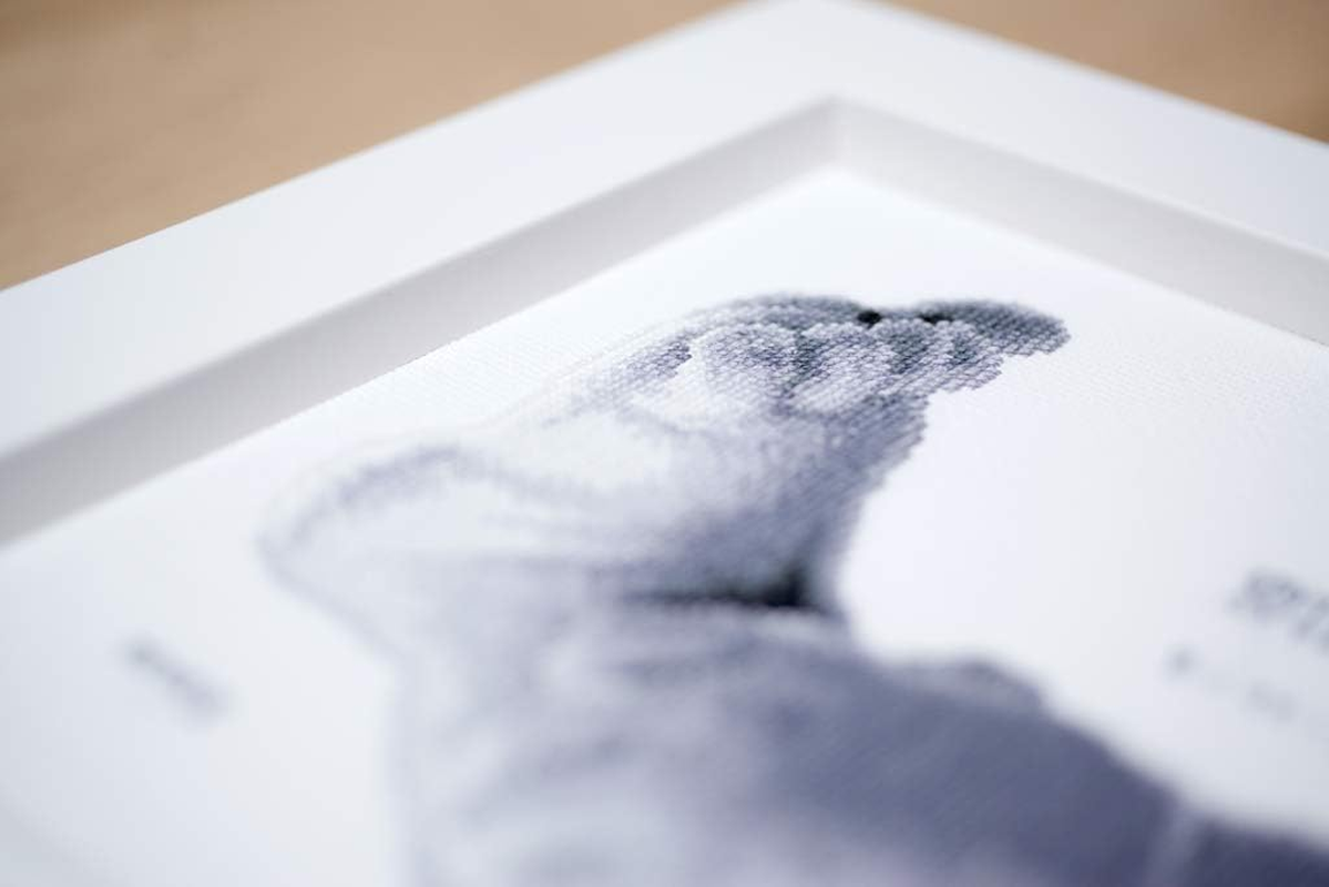 Vervaco PN-0158042 Small Baby Foot Counted Pattern, Cotton, Multi-Colour, 18 X 17 Cm / 7.2 X 6.8 Inches image number 1