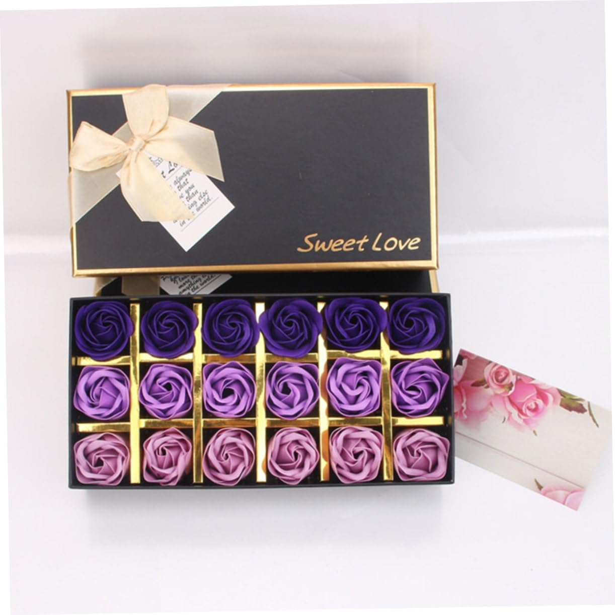 Minkissy 2Boxes Flower Soap Mothers Day Present Box Rose image number 6