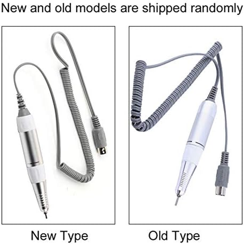 Saluaqui 1Pc Electric Nail Drill Machine, Professional Electric Manicure Pedicure Drill, Replacement Pen Nail Grinder Handpiece, Portable Electric Nail File Efile Set for Acrylic Gel Nails