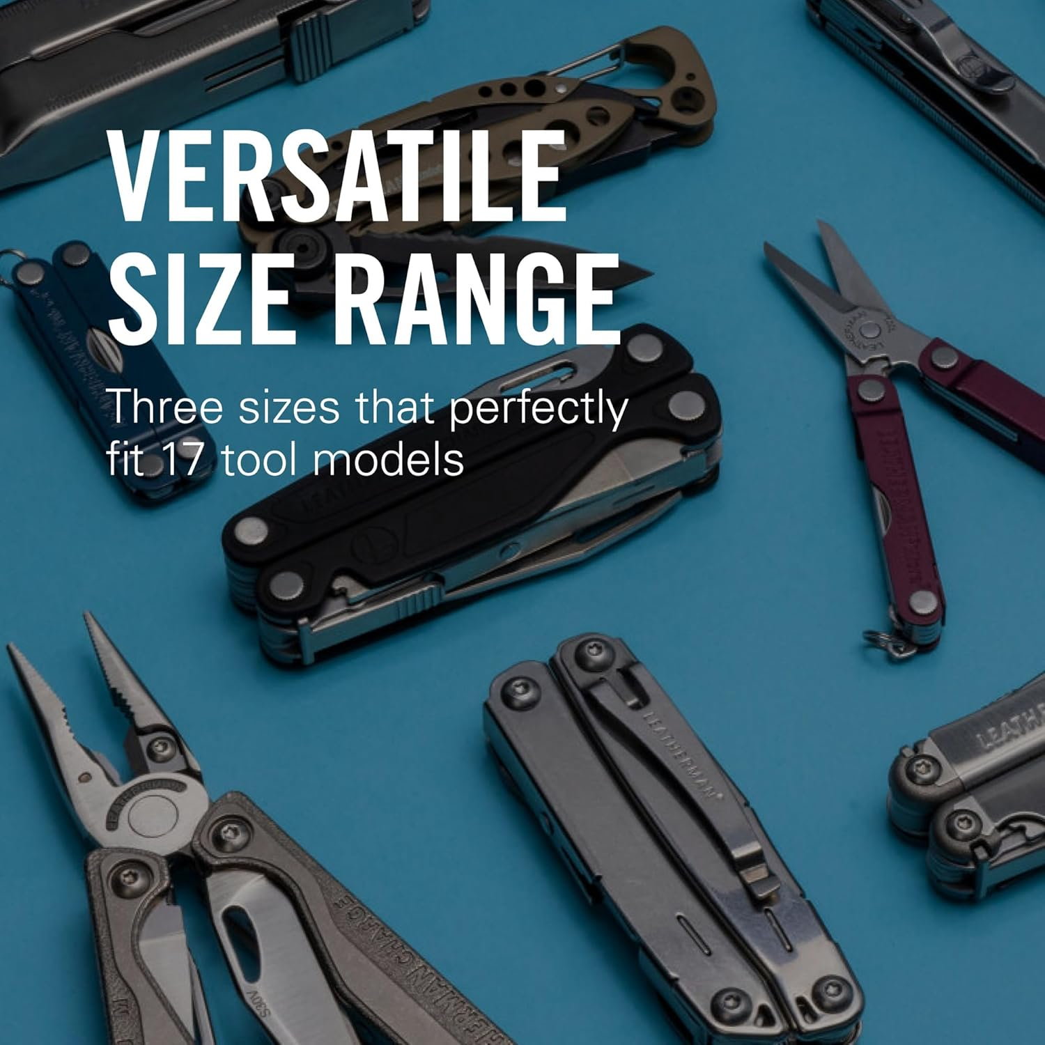 Leatherman Nylon Button Sheath - Durable Multitool Holster with Secure Snap Closure - Tactical Gear Sheath 4.7" Belt Pouch - Medium - Black - Ideal for Protecting & Carrying Larger Tools image number 2