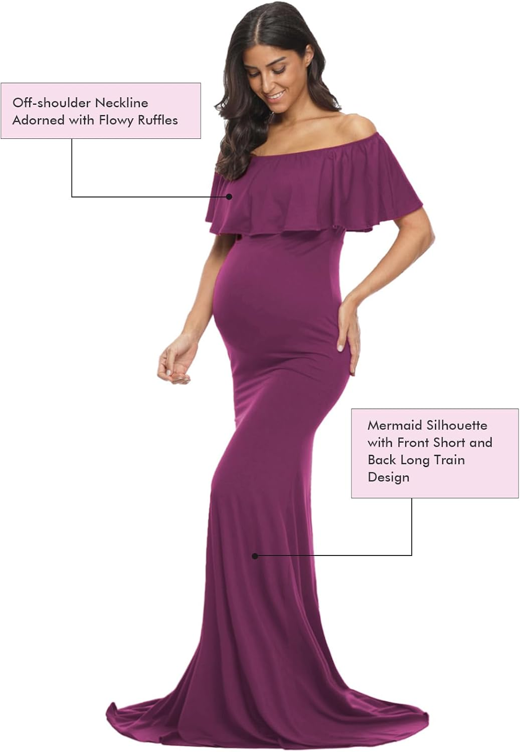 Glampunch Women'S Maternity Nursing Tops Long Sleeve Breastfeeding Top Tee Shirt Double Layer Pregnancy Shirt