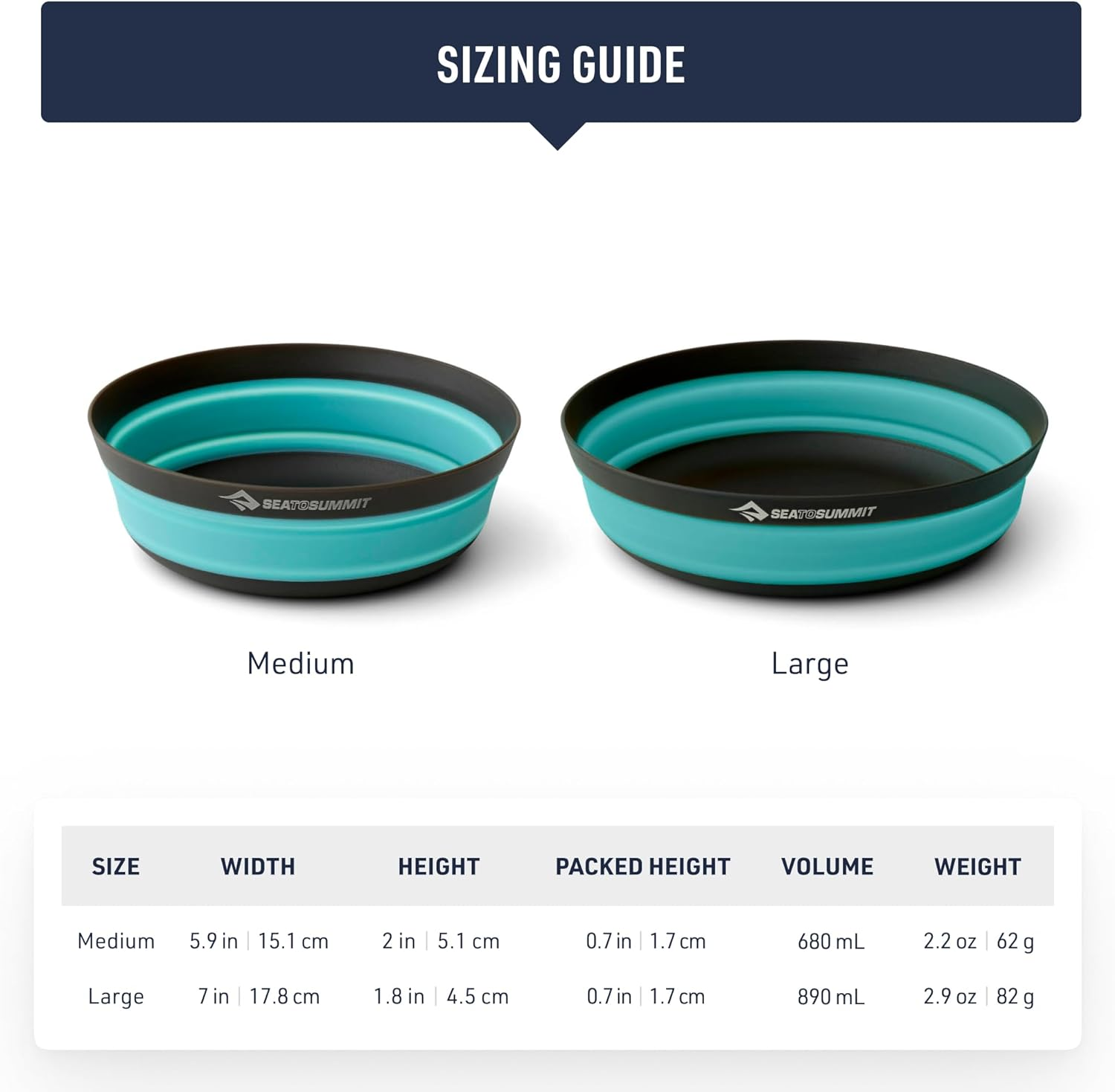 Sea to Summit Frontier UL Collapsible Bowl, Puffin'S Bill, Medium image number 6