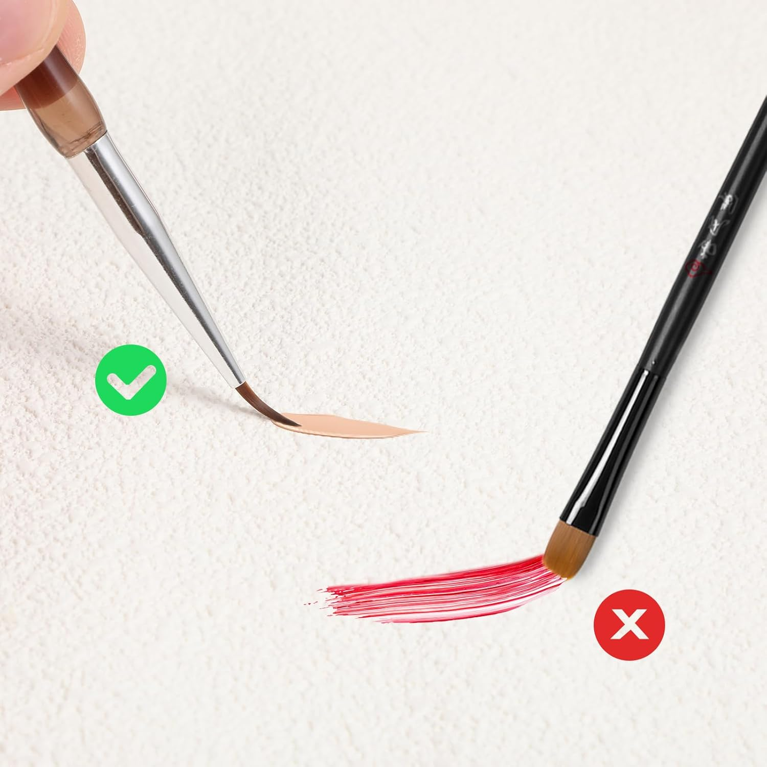 COMNICO 2PCS Nail Art Brushes, Flowers Drawing Pen Versatile Nail Drawing Pen Nailtools Dual End Nailpen Brush Acrylic round Flat Painting for Petals Leaves and Intricate Art Designs image number 4