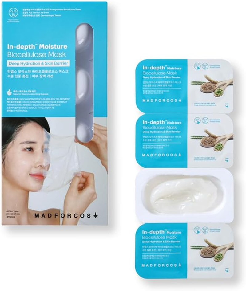 Korean Face Mask for Deep Hydration, Quick Soothing Effect, Skin Barrier, Vegan Capsule Mask for Sensitive Skin(4 Masks) image number 5