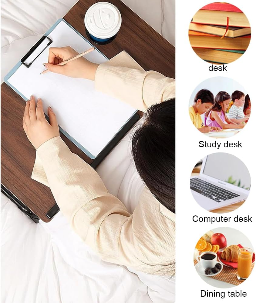 MTSDM Foldable Laptop Table, Laptop Desk, Foldable Computer Table with Cup Holder Folding Breakfast Tray Adjust Angle Portable Standing Desk Reading for Bed Sofa Floor Good Furniture for Work at Home image number 6