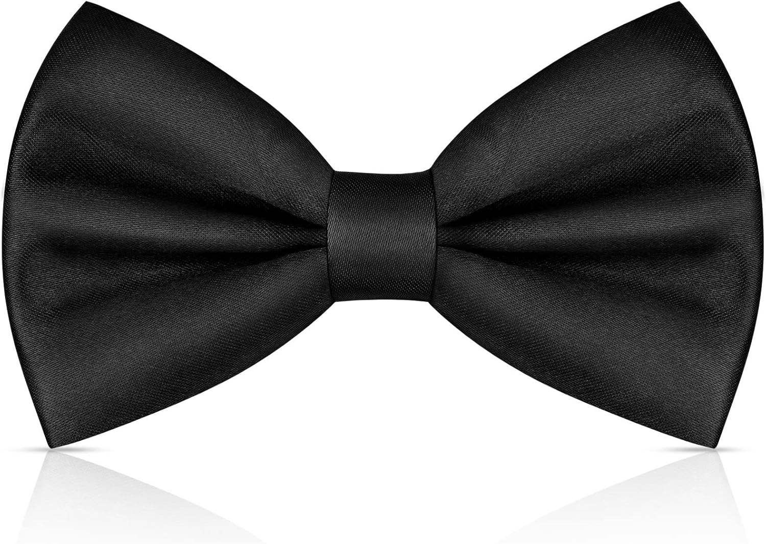 URAQT Men'S Bow Tie, Classic Solid Color Pre-Tied Bow Tie for Men, Satin Tux Bowtie, Adjustable Formal Neck Bowtie for Parties, Wedding
