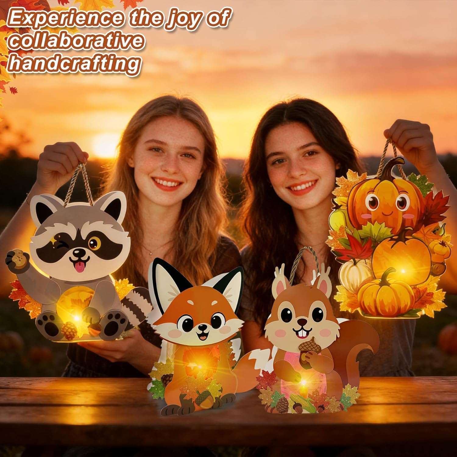 Sunshine Smile Children'S Lantern Craft Set, Saint Martin Lanterns with LED, Autumn Lanterns for DIY Crafts for Decoration, DIY Creative Set Gift Boys Girls Saint Martin image number 3