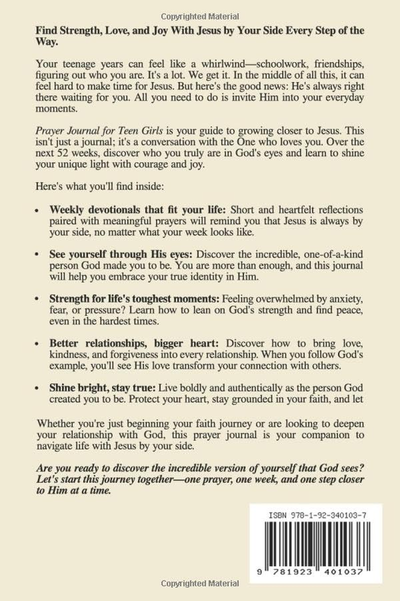 Prayer Journal for Teen Girls: a 52-Week Guided Devotional to Build Hope, Faith, and Strength image number 1