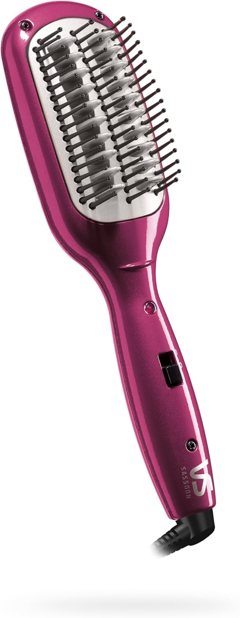 VS Sassoon Minipro Straightening Brush &ndash; Compact Heated Brush for Smooth Hair with Natural Volume, Ceramic Technology for Shine, Lightweight Design, Multi Voltage for Global Travel image number 2