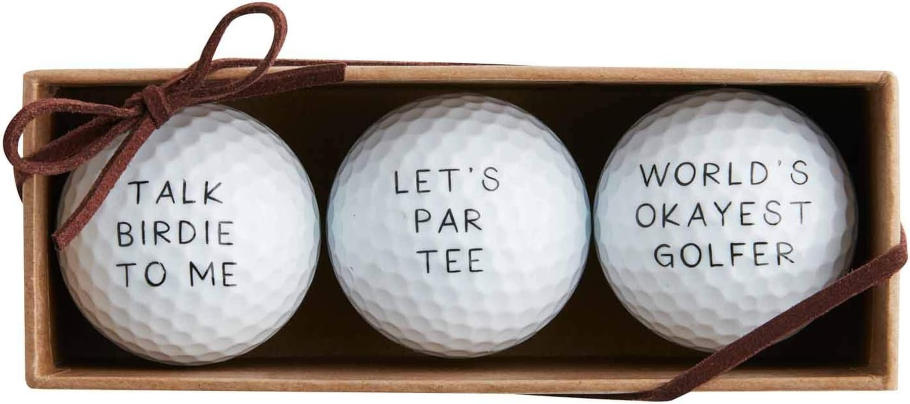 Mud Pie Men'S Lets Par Tee Golf Ball Set, 1 1/2" Dia