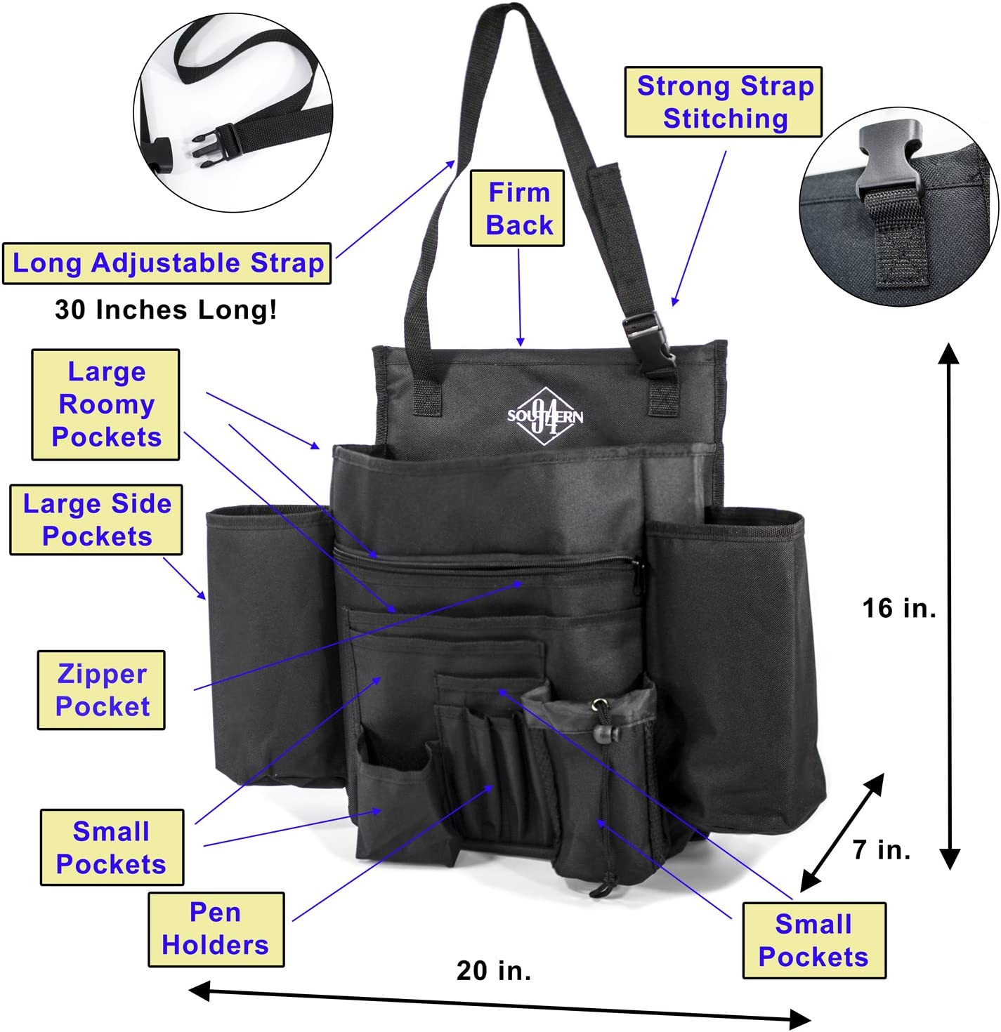 Front Passenger Seat Organiser Comes with 1 Pocket Caddy for Your Car, Truck, Van or UTE, Designed to Help Moms, Service Techs, Law Enforcement and Delivery Drivers Keep Items within Easy Reach image number 6