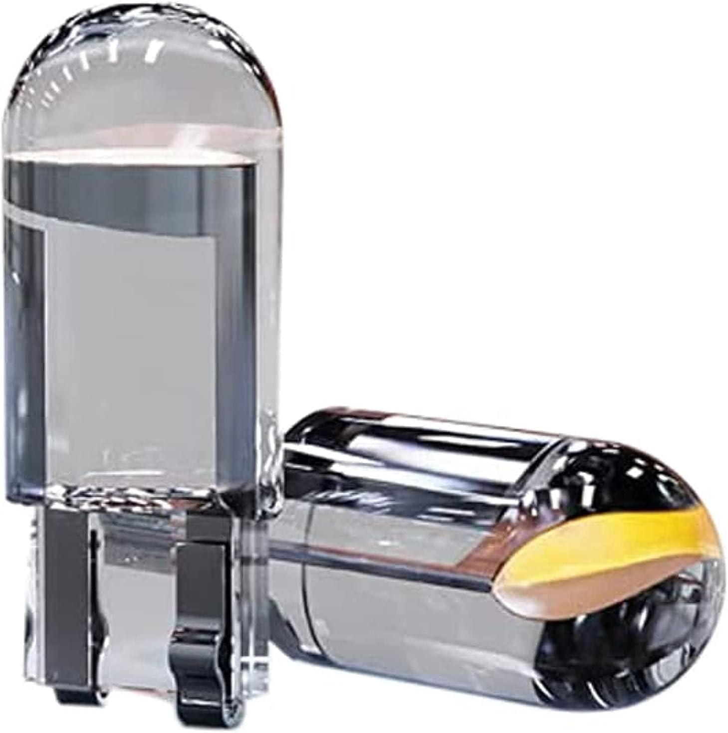 Sulfar T10-COB Universal Glass Enclosed T10 W5W LED Parking Light Super Bright White 6000K Light Interior Pilot License Plate Dome Indicator Lamp Bulb for Car Bike and Motorcycle (2W, White, 2 Pcs) image number 1