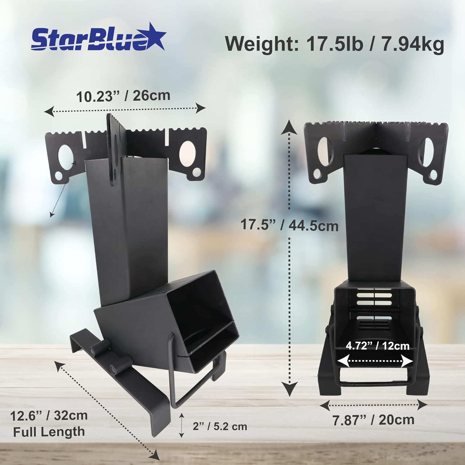 Starblue Collapsible Rocket Stove by with FREE Carrying Bag - a Portable Wood Burning Camping Stove with Large Fuel Chamber Best for Outdoor Cooking, Camping, Picnic, BBQ, Hunting, Fishing image number 2