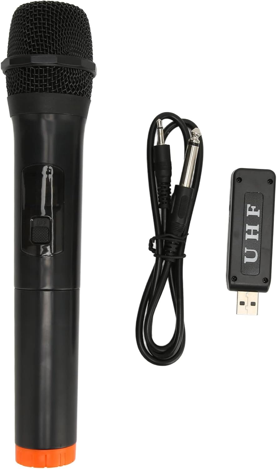 USB Wireless Microphone UHF Dynamic Mic for Android PC Laptop PA Podcasting Vlogging Vocal Recording Gaming Singing Practice with USB Receiver, 40M Range image number 1