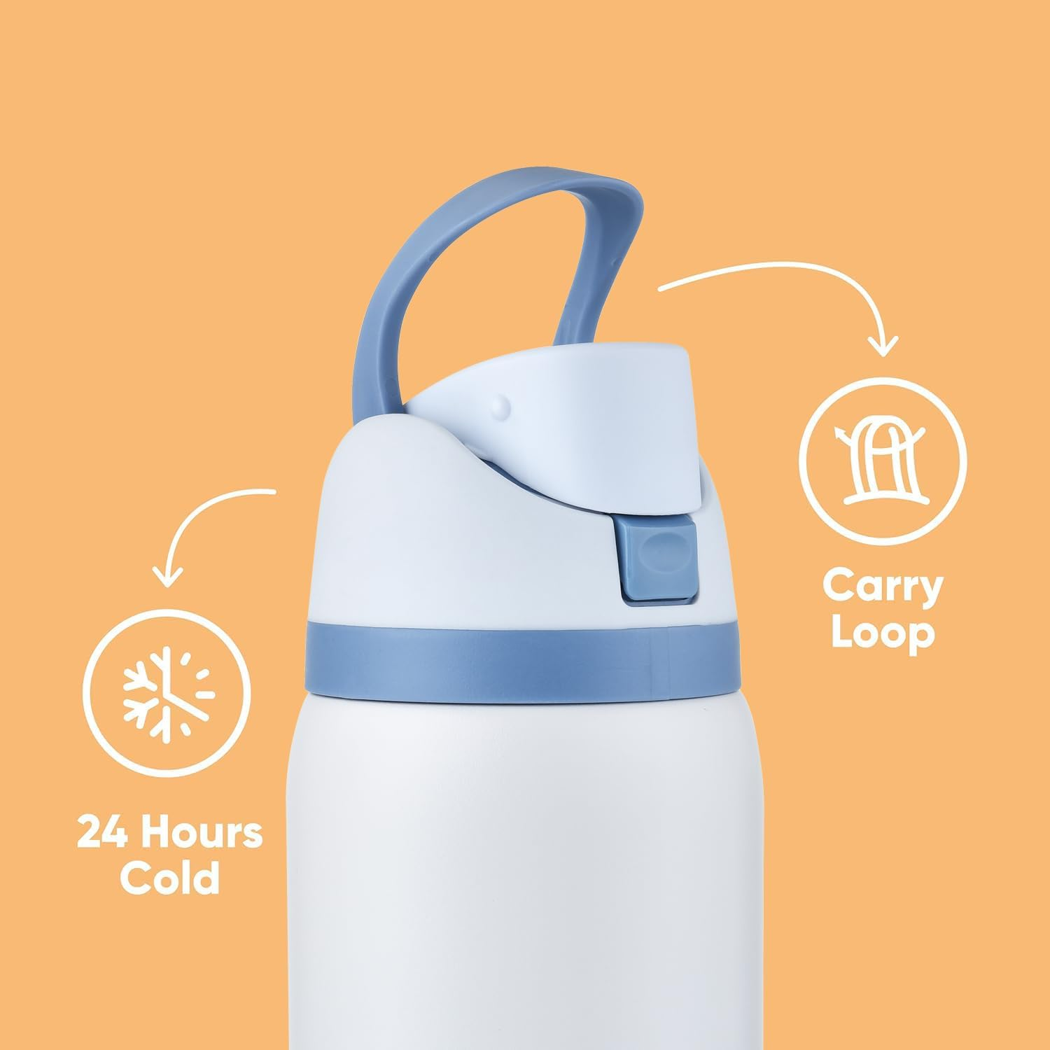 Insulated Stainless Steel Water Bottle with Straw for Sports, Travel, and School Bpa-Free Sports Water Bottle, 32 Oz image number 1