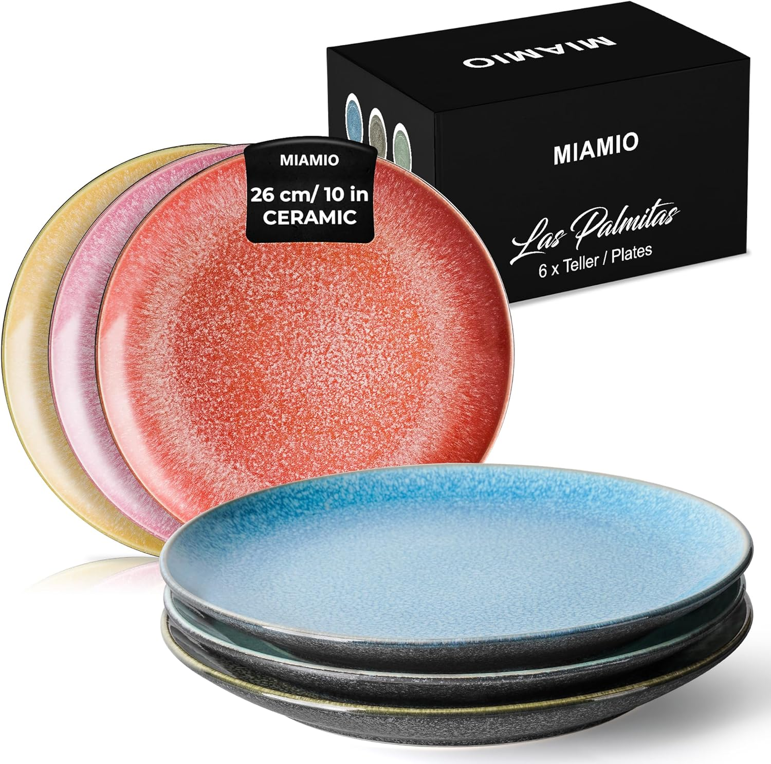 MIAMIO &ndash; 750 Ml, Bowls Set of 6, Ceramic Bowl, Salad Bowls, Soup Bowl, Cereal Bowl, Kitchen Bowls, Rice Bowls &ndash; Microwave, Dishwasher and Oven Safe &ndash; Las Palmitas Collection image number 4