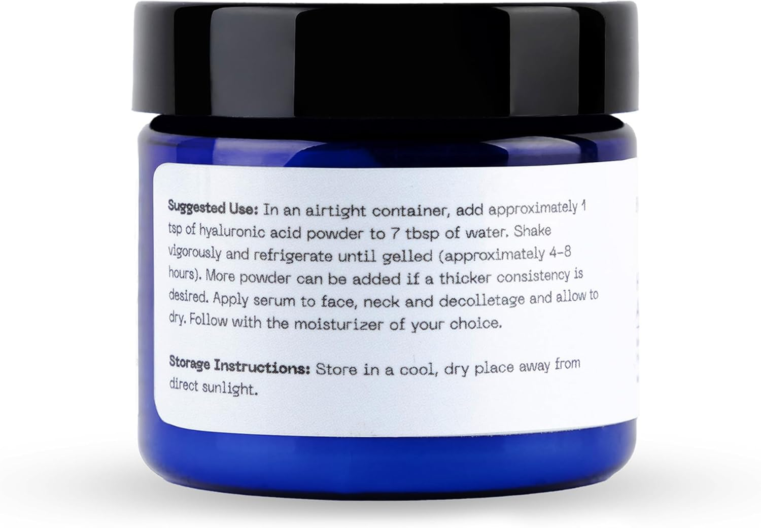 Pure Hyaluronic Acid Serum Powder 100% NATURAL SODIUM HYALURONATE High Molecular Weight Locks in Moisture and Creates Full, Youthful Skin - Makes 1040Mls of anti Ageing Hyaluronic Acid Serum image number 2