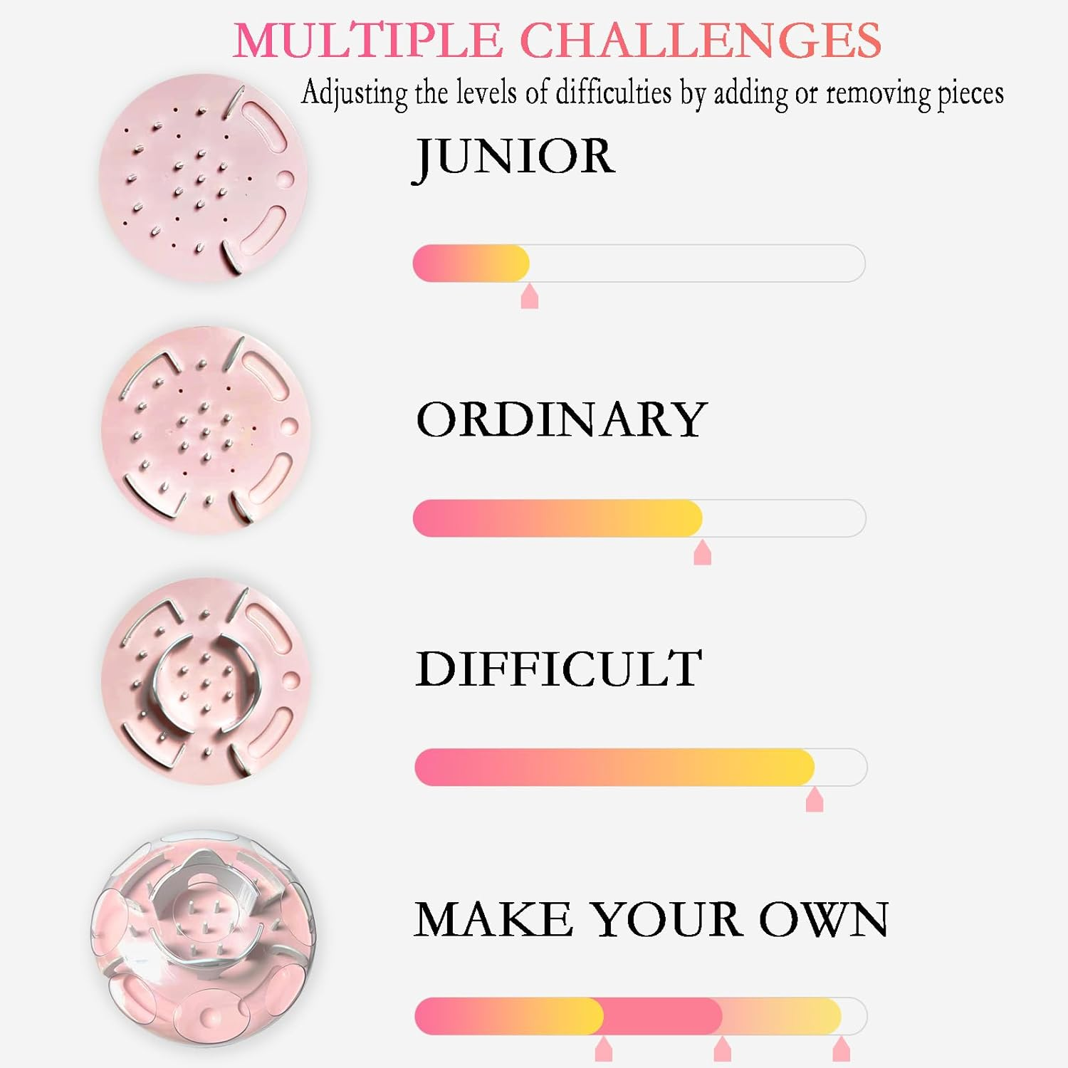 Gdsanlian-Interactive Cat Toy Puzzle Box - Cat Puzzle Feeder - Cat Slow Feeding Treatment Dispenser - Cat Puzzle Box - Puzzle Maze Toy - Indoor Rich Cat Toys（Pink） - Green image number 6