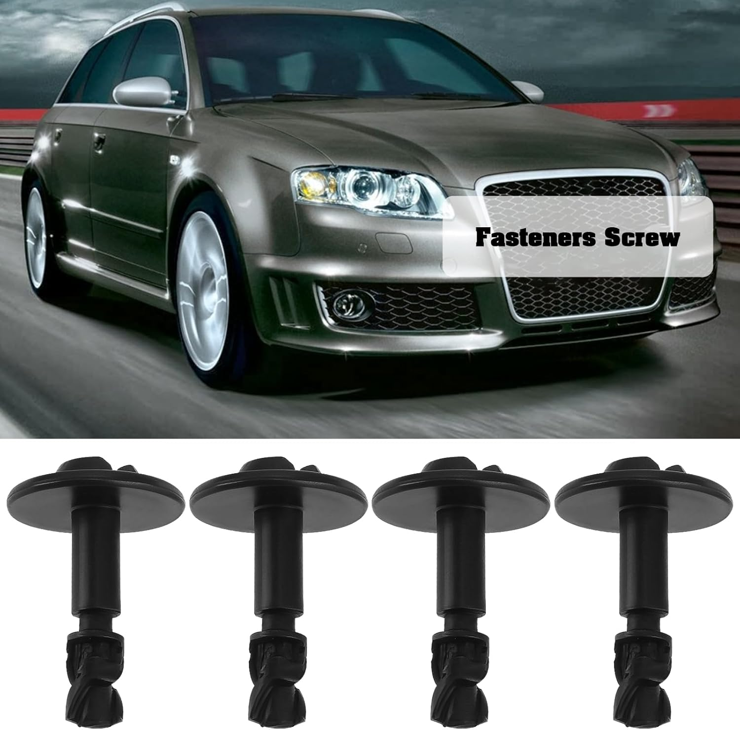 10 Sets Car Engine Cover U Nut with Screw Fasteners Replacement Part 8K0805121 8K0805922A Compatible with Audi Compatible with VW