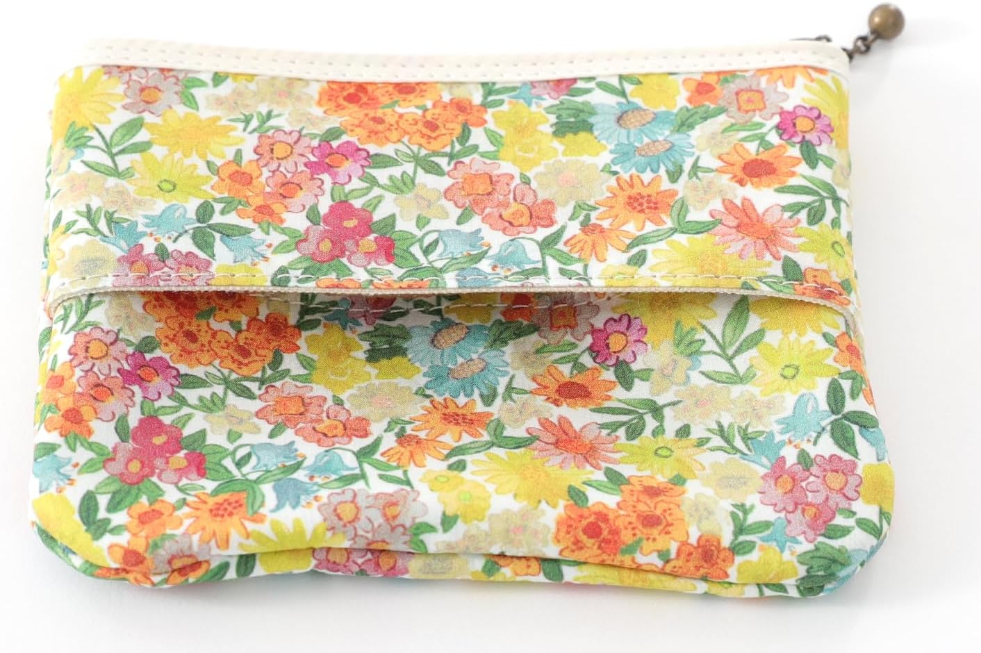 Ddintex Floret London Tissue Pouch 02 Sandra Spring Yellow 5.3 X 4.3 Inches (13.5 X 11 Cm) [With Liberty Print] image number 2