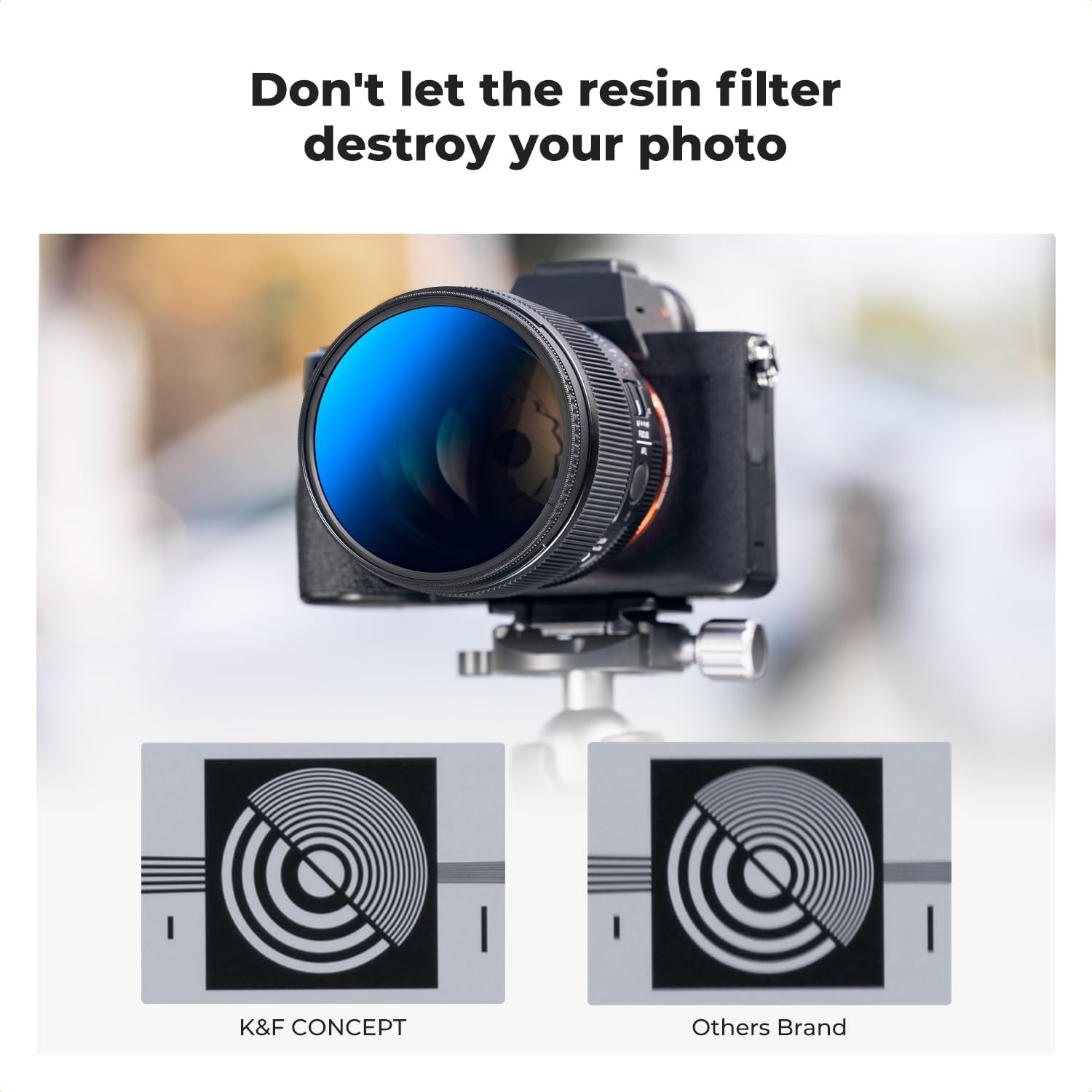 K&F CONCEPT 77Mm UV/CPL/ND Lens Filter Kit (3 Pcs) - UV Lens Protection + Circular Polarizing Filter + Neutral Density (ND4) + Microfiber Cleaning Cloth+ Filter Pouch for Camera Lens (K-Series)