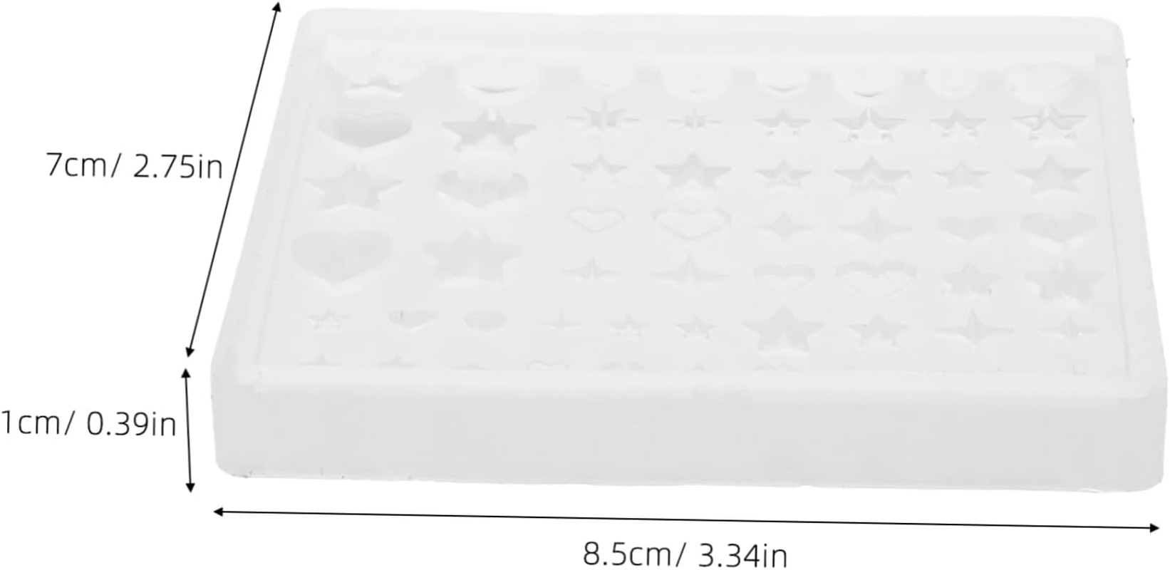 Beaupretty 2Pcs Silicone Nail Molds Heart Star Shapes Soft Durable Nail Decoration Silicone Mold for DIY Manicure Creative Easy Demolding Resin Craft Supplies for Women