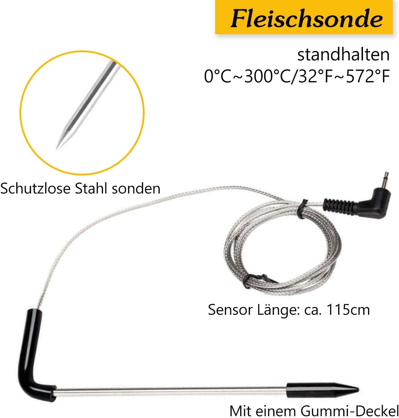 Inkbird IBT-2X Digital BBQ Grill Bluetooth Smoker Thermometer, 150 Feet Wireless Cooking Meat Thermometer with Timer and Alarm for Kitchen Oven Barbecue, Dual Probes image number 5