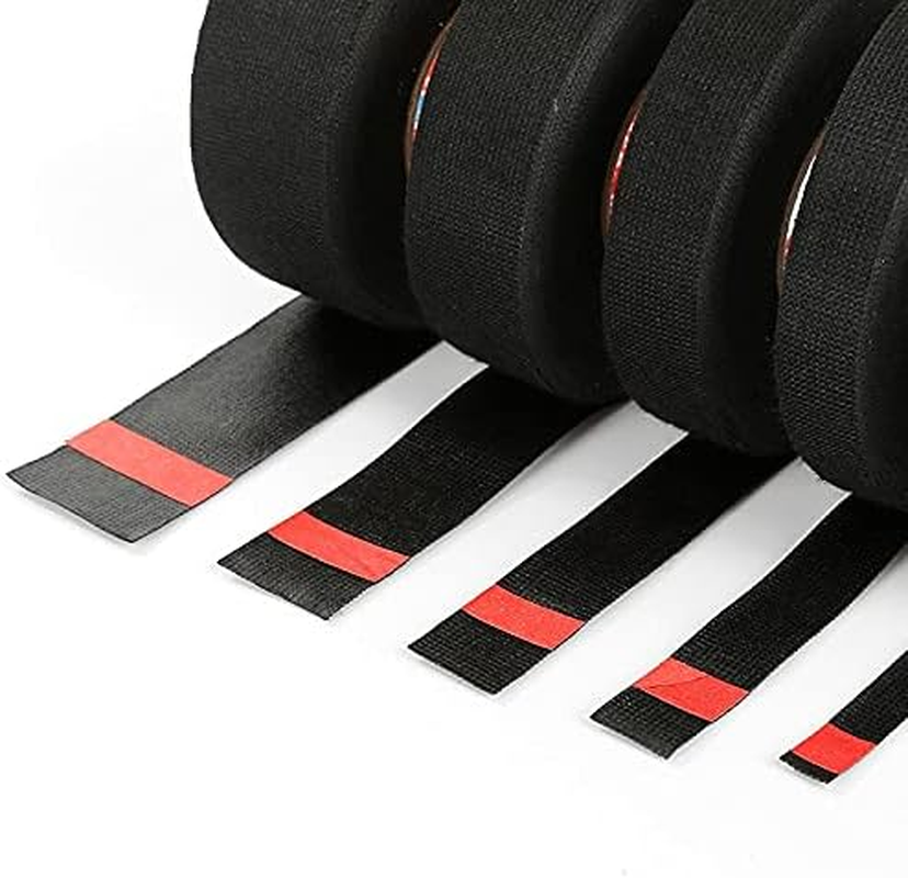 1Pcs Black Length15M Width 9/15/19/25/32MM New Tesa Type Coroplast Adhesive Cloth Tape for Cable Harness Wiring Loom Dropship (Color : 15M, Size : 25Mm) image number 6