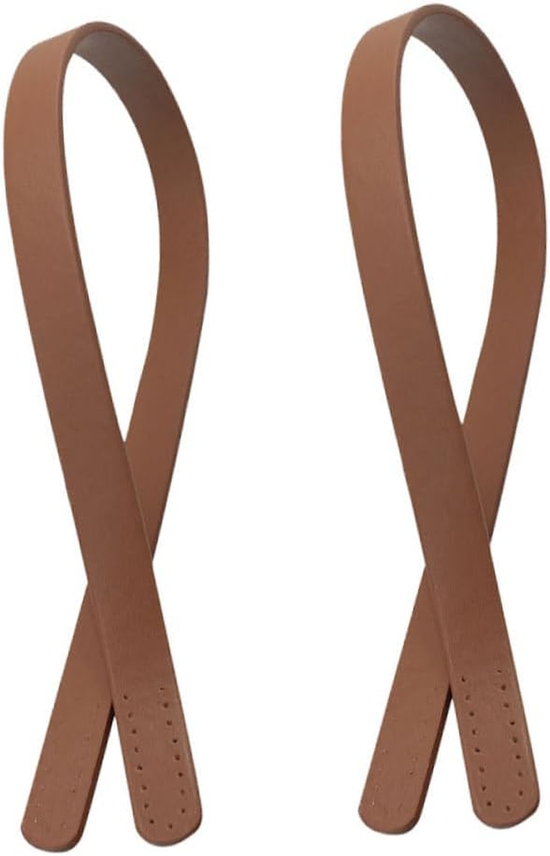 TOPPERFUN 6Pcs Pu Leather Handbag Handles Replacement Strap for Tote Bag DIY Pouch Handstitch Belt for Women Ladies